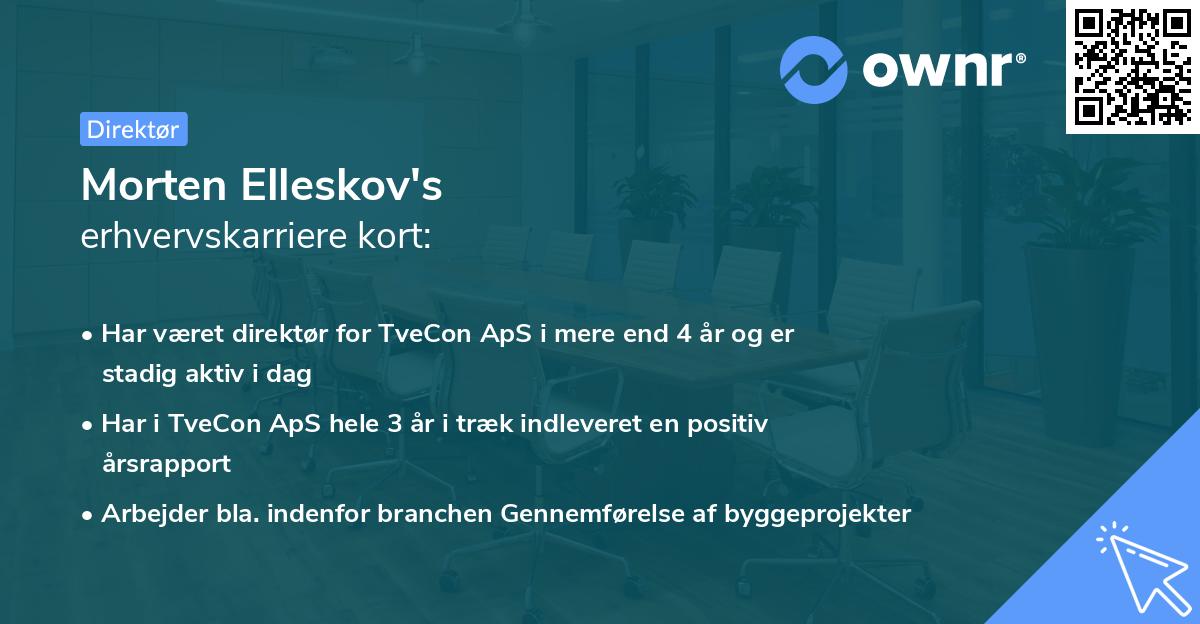 Morten Elleskov's erhvervskarriere kort