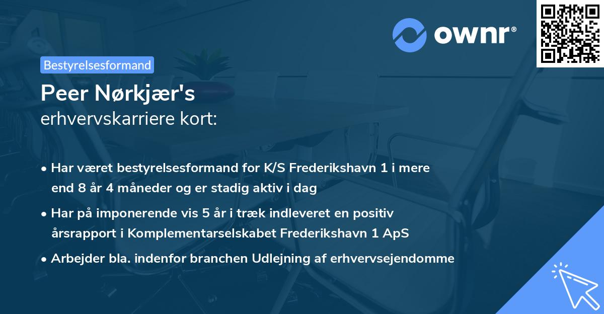 Peer Nørkjær's erhvervskarriere kort