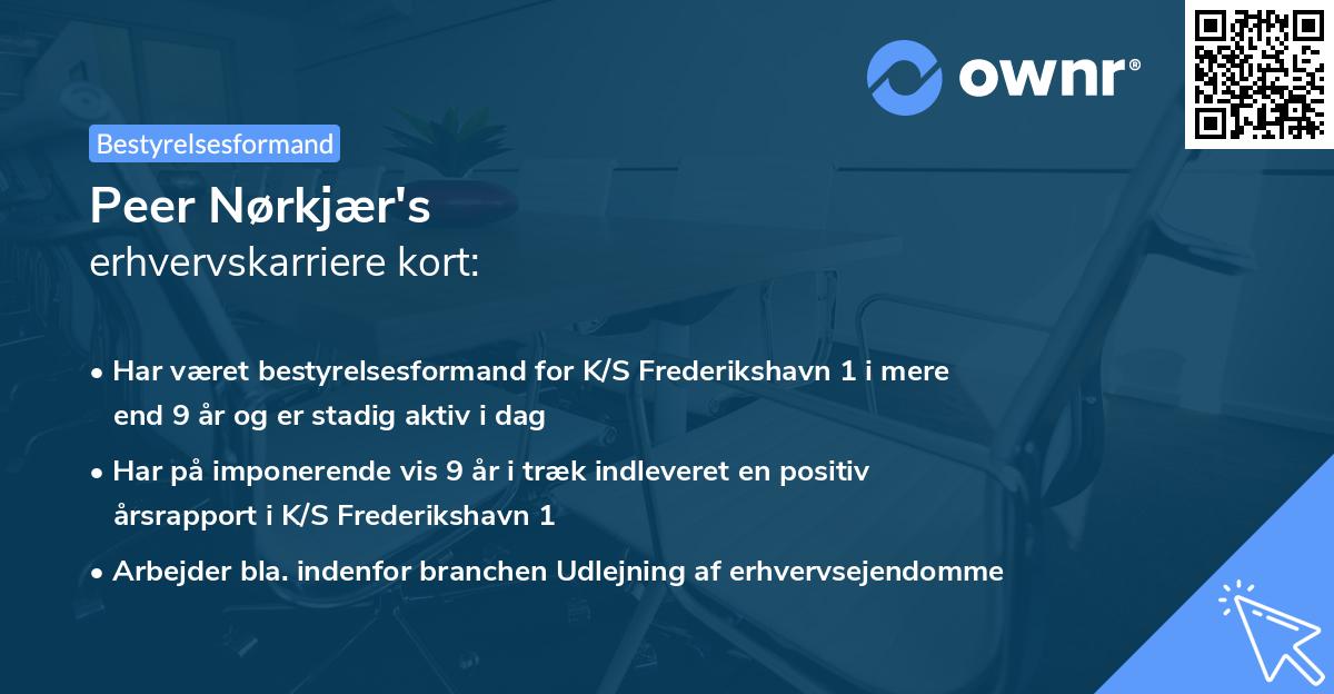 Peer Nørkjær's erhvervskarriere kort