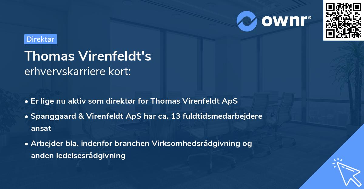 Thomas Virenfeldt's erhvervskarriere kort