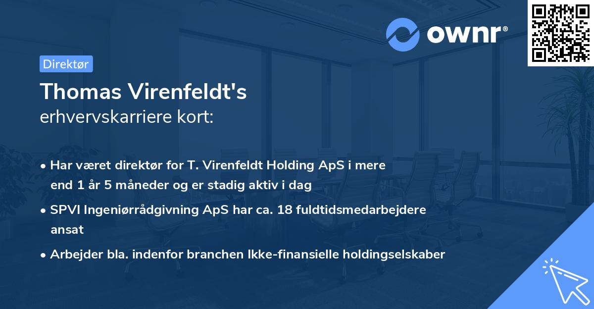 Thomas Virenfeldt's erhvervskarriere kort