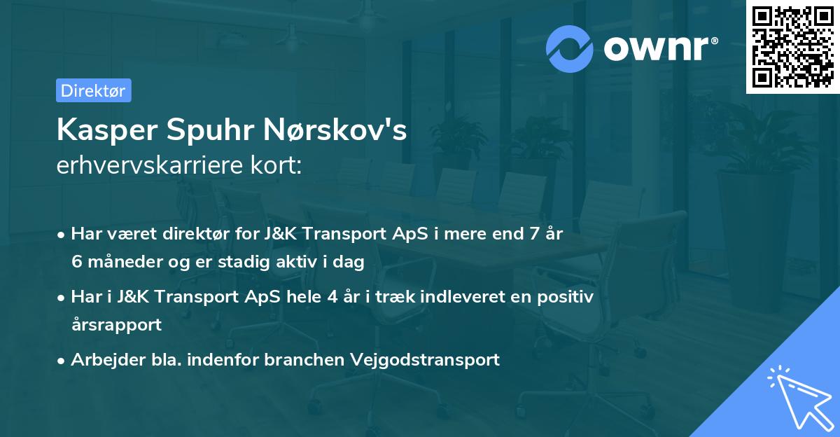 Kasper Spuhr Nørskov's erhvervskarriere kort