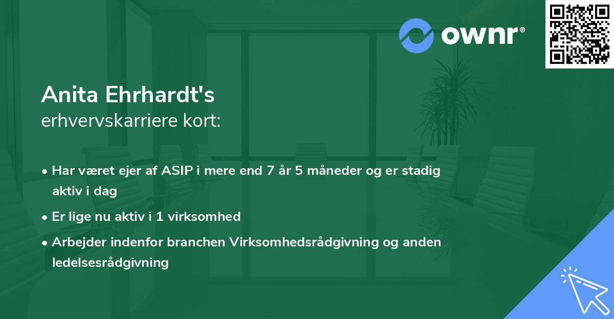 Anita Ehrhardt's erhvervskarriere kort