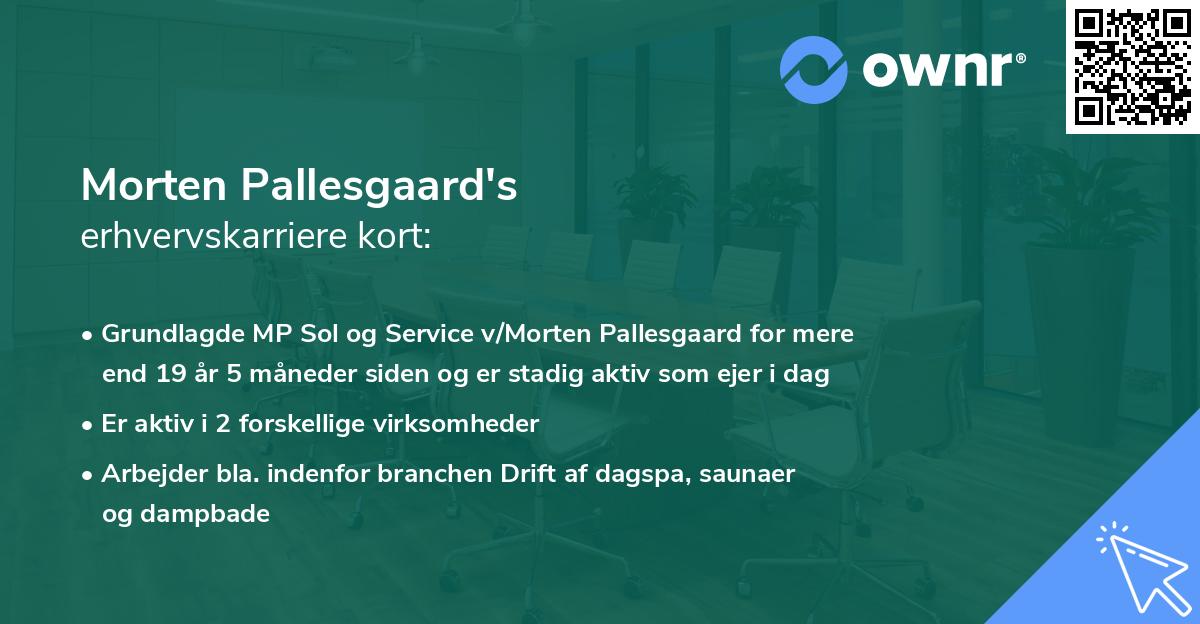 Morten Pallesgaard's erhvervskarriere kort