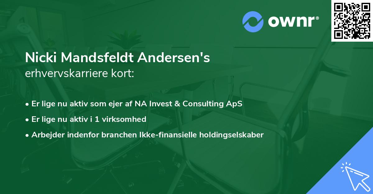 Nicki Mandsfeldt Andersen's erhvervskarriere kort
