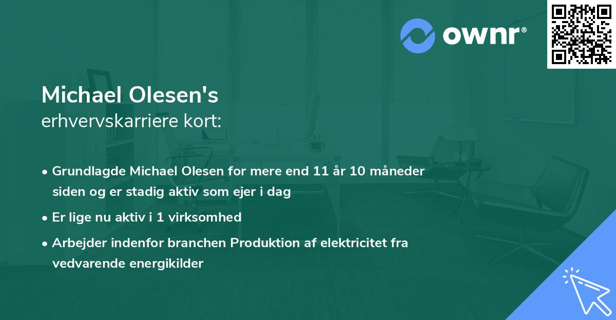 Michael Olesen's erhvervskarriere kort
