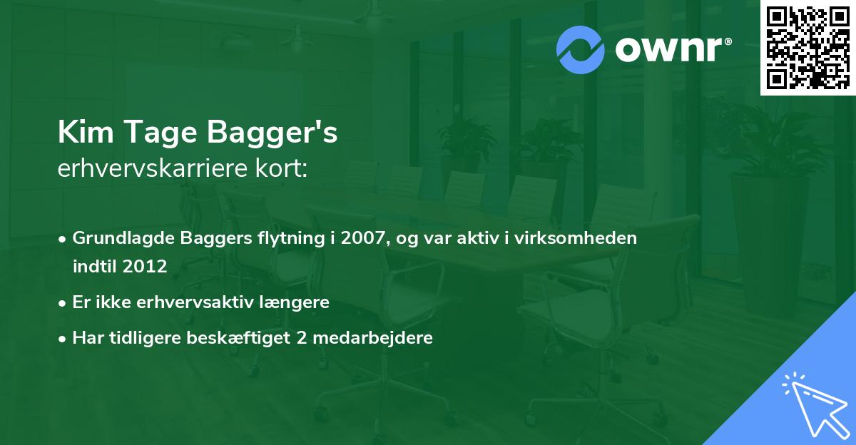 Kim Tage Bagger's erhvervskarriere kort