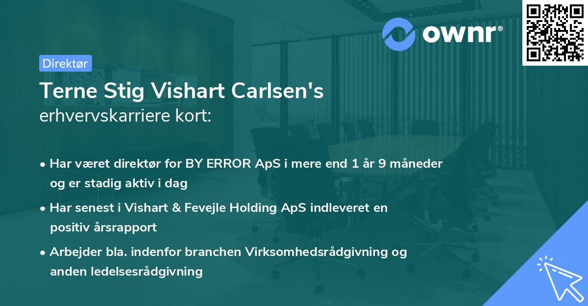 Terne Stig Vishart Carlsen's erhvervskarriere kort