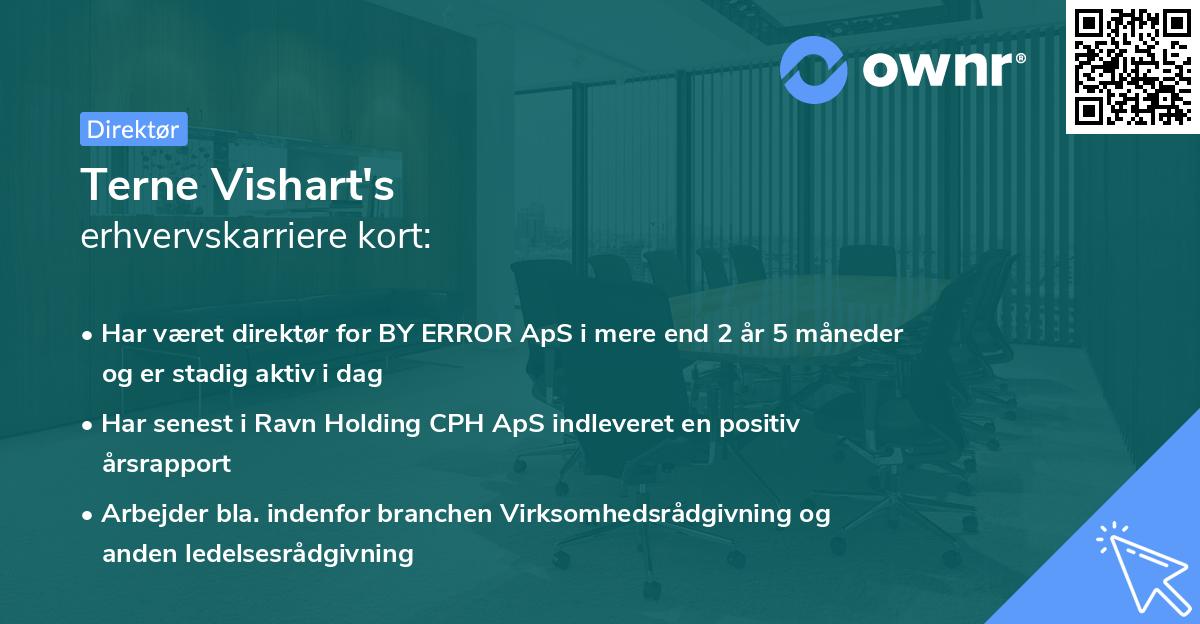 Terne Vishart's erhvervskarriere kort
