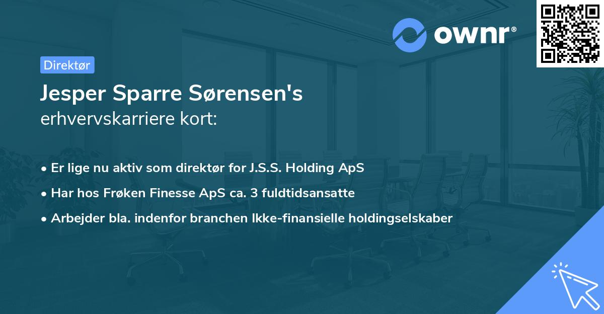 Jesper Sparre Sørensen's erhvervskarriere kort
