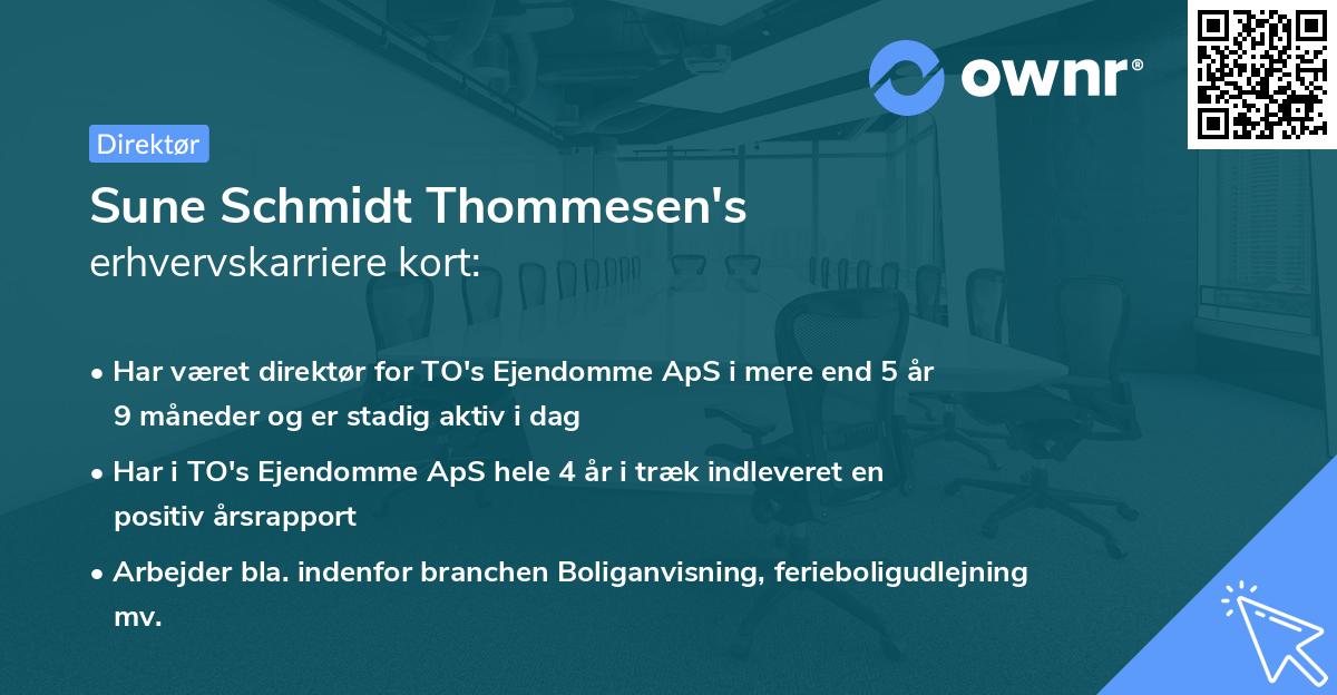 Sune Schmidt Thommesen's erhvervskarriere kort