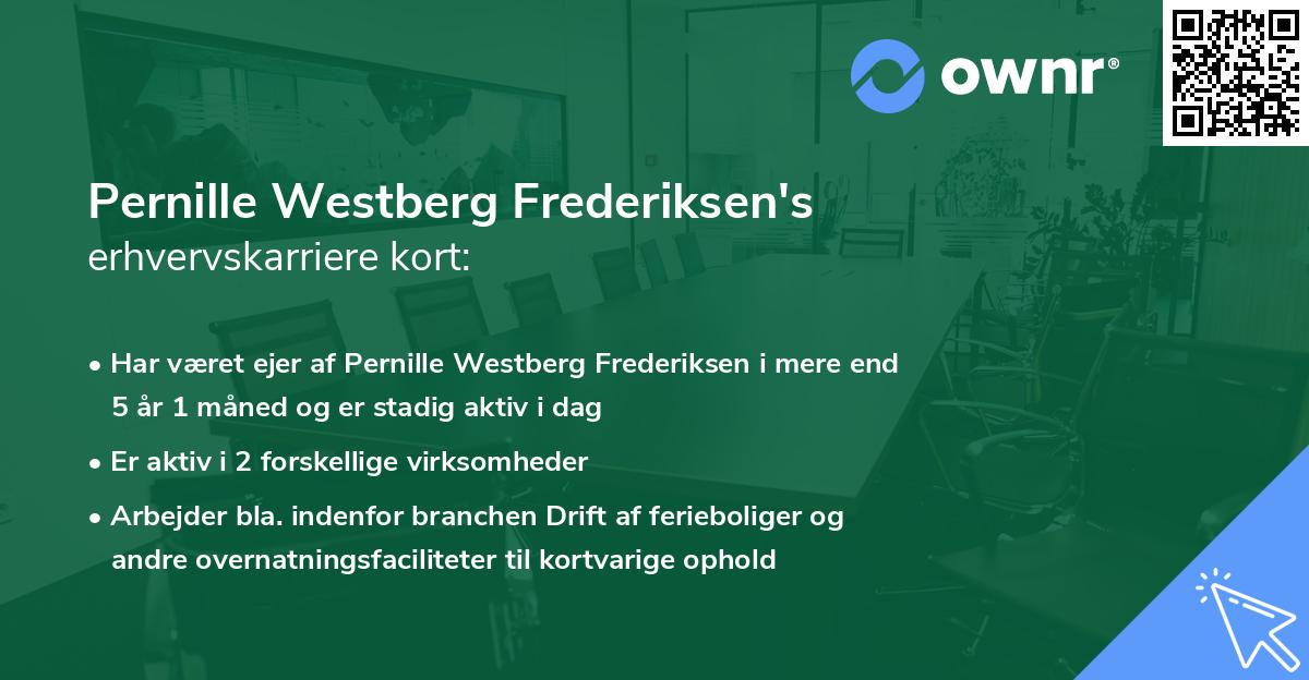 Pernille Westberg Frederiksen's erhvervskarriere kort