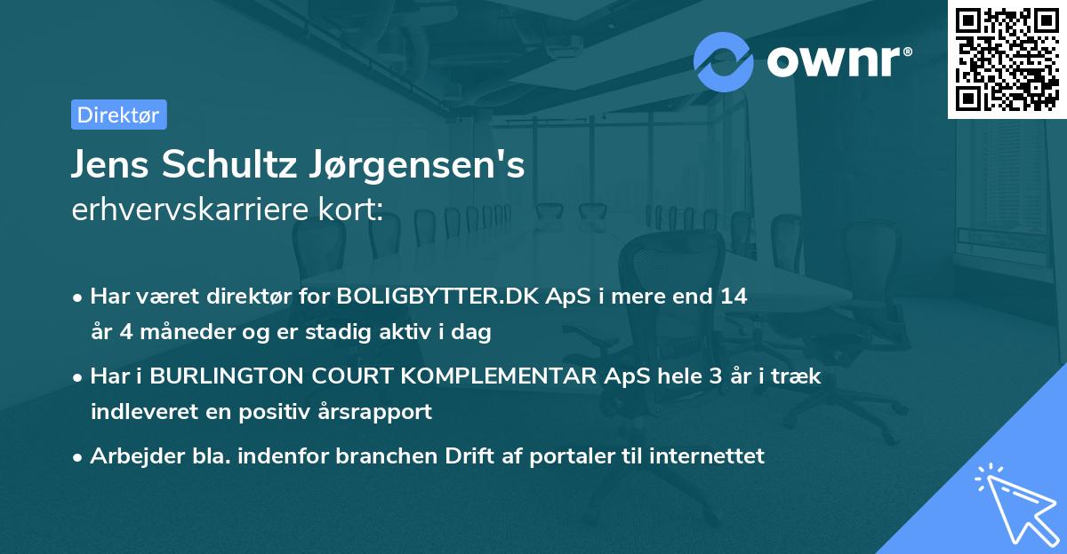 Jens Schultz Jørgensen's erhvervskarriere kort