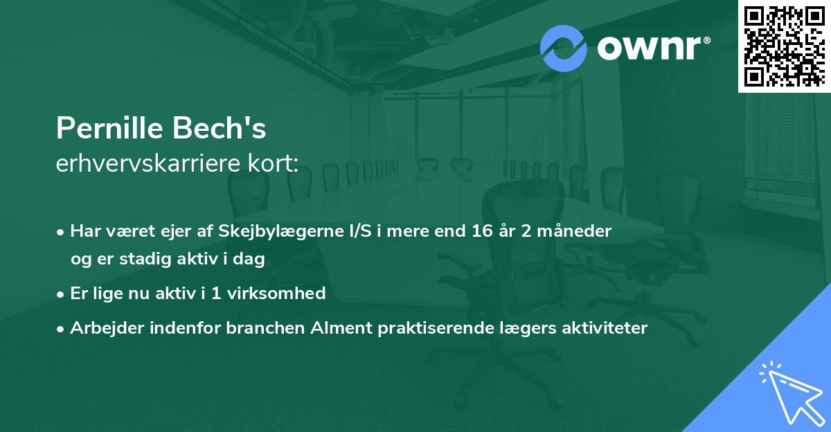 Pernille Bech's erhvervskarriere kort