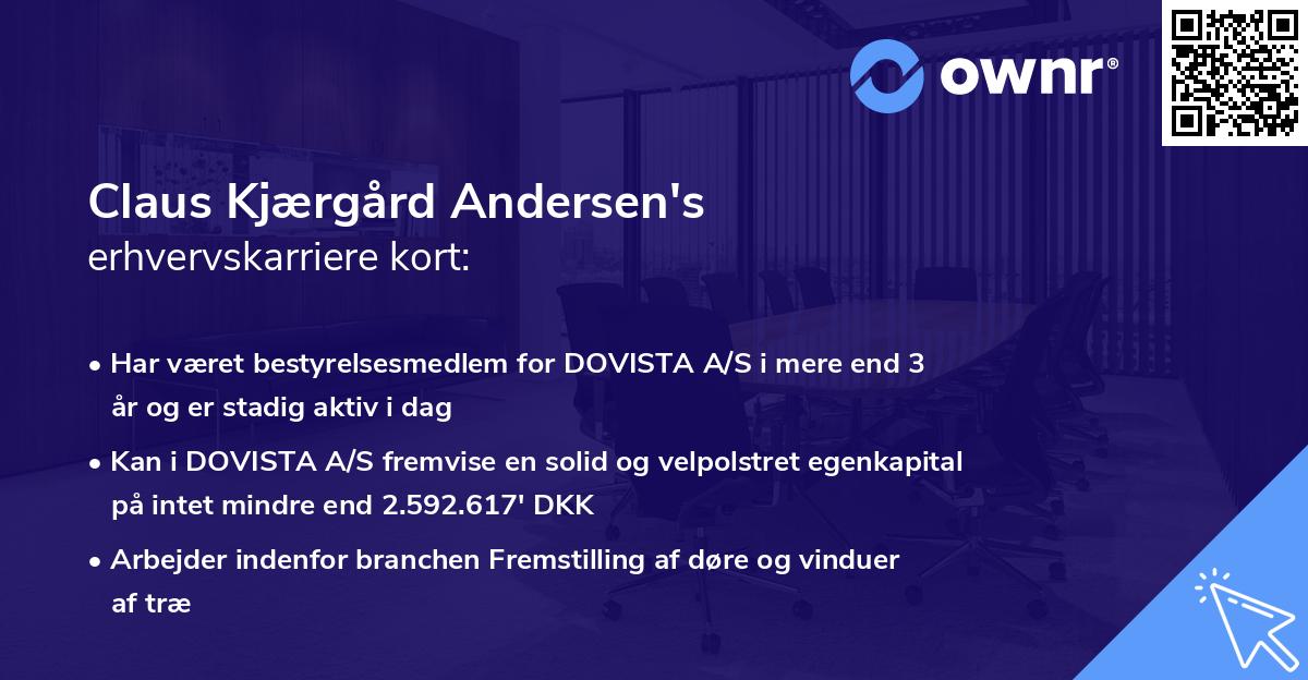 Claus Kjærgård Andersen's erhvervskarriere kort