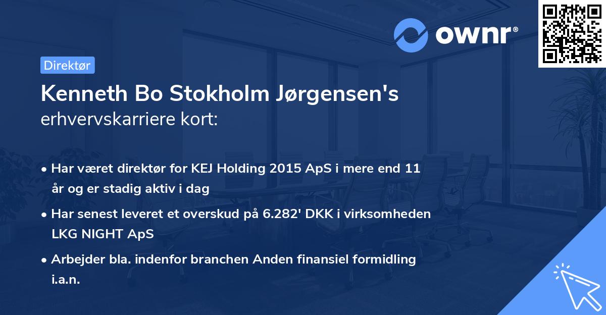 Kenneth Bo Stokholm Jørgensen's erhvervskarriere kort