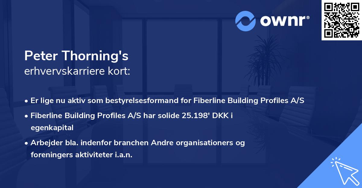 Peter Thorning's erhvervskarriere kort