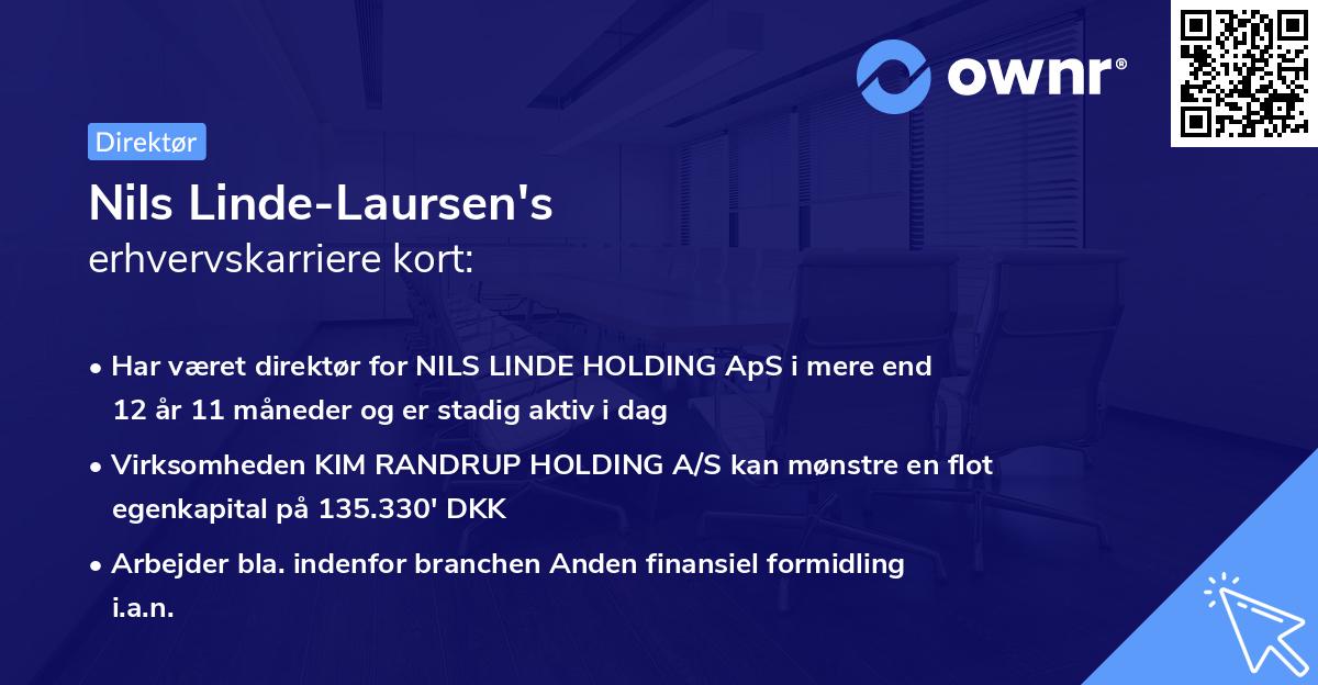 Nils Linde-Laursen's erhvervskarriere kort