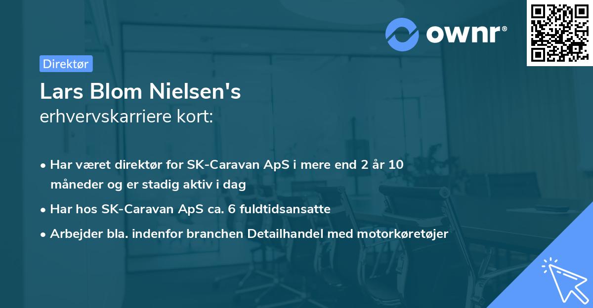 Lars Blom Nielsen's erhvervskarriere kort