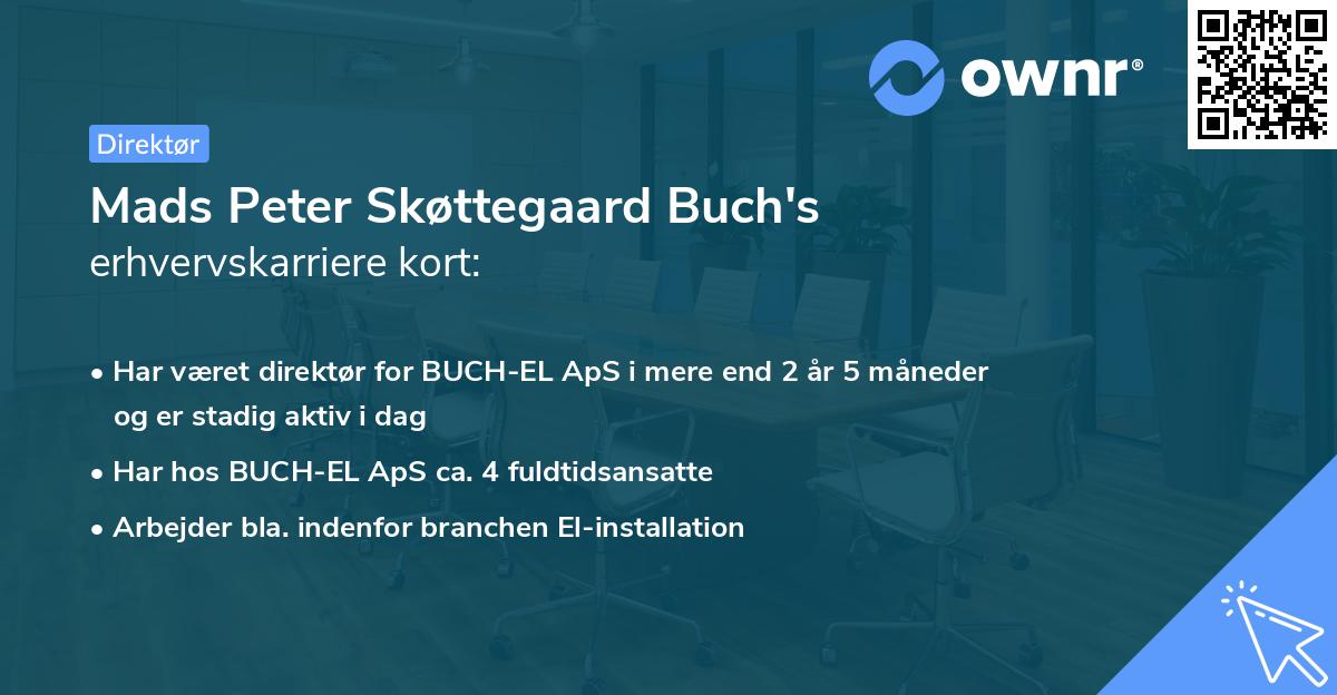 Mads Peter Skøttegaard Buch's erhvervskarriere kort
