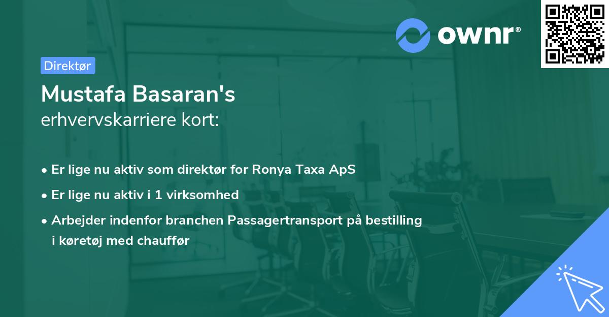 Mustafa Basaran's erhvervskarriere kort