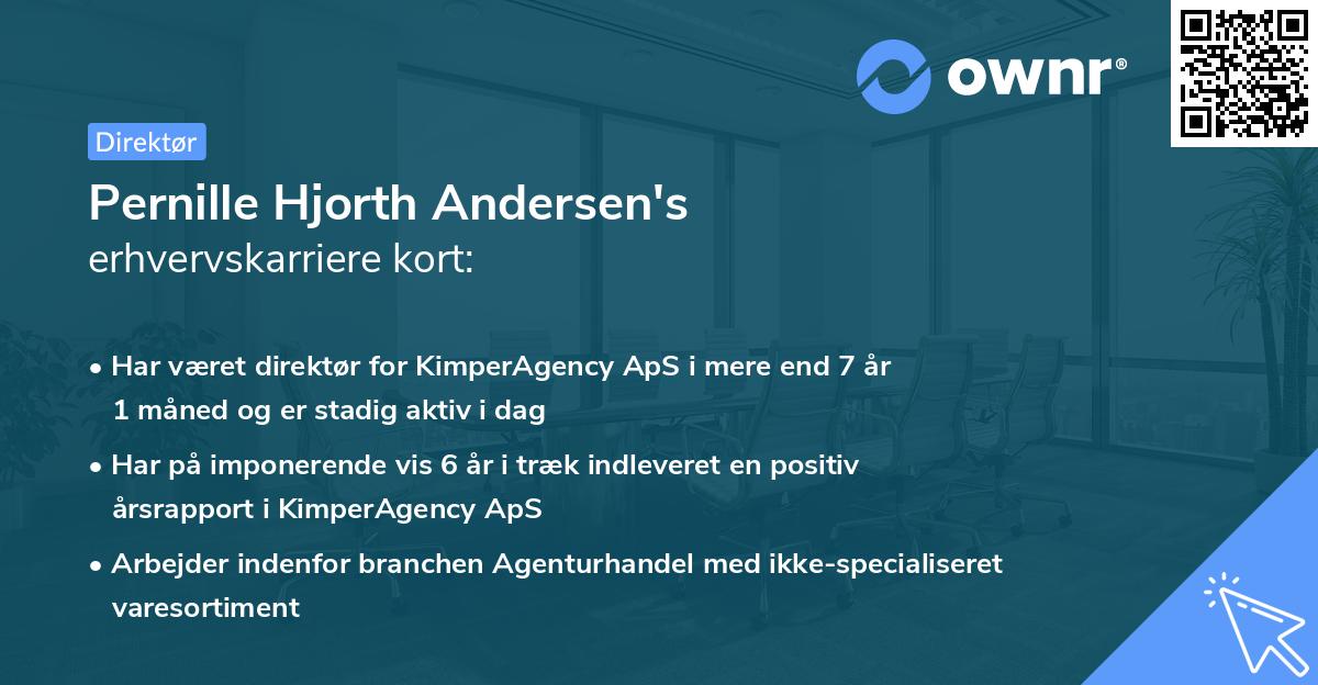 Pernille Hjorth Andersen's erhvervskarriere kort
