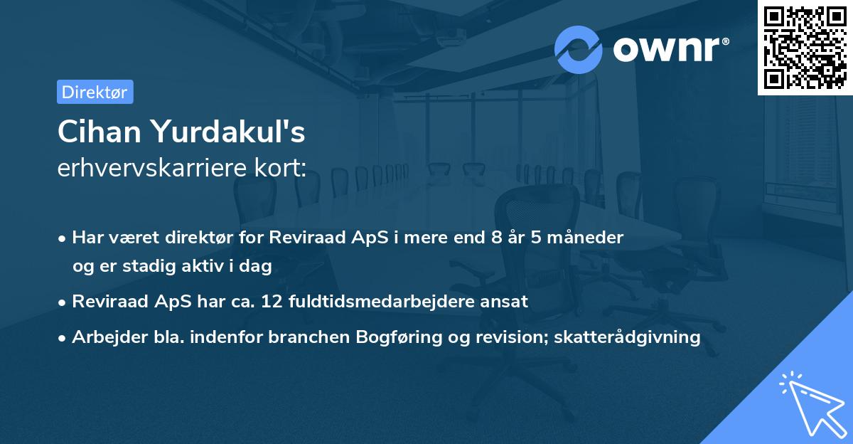 Cihan Yurdakul's erhvervskarriere kort