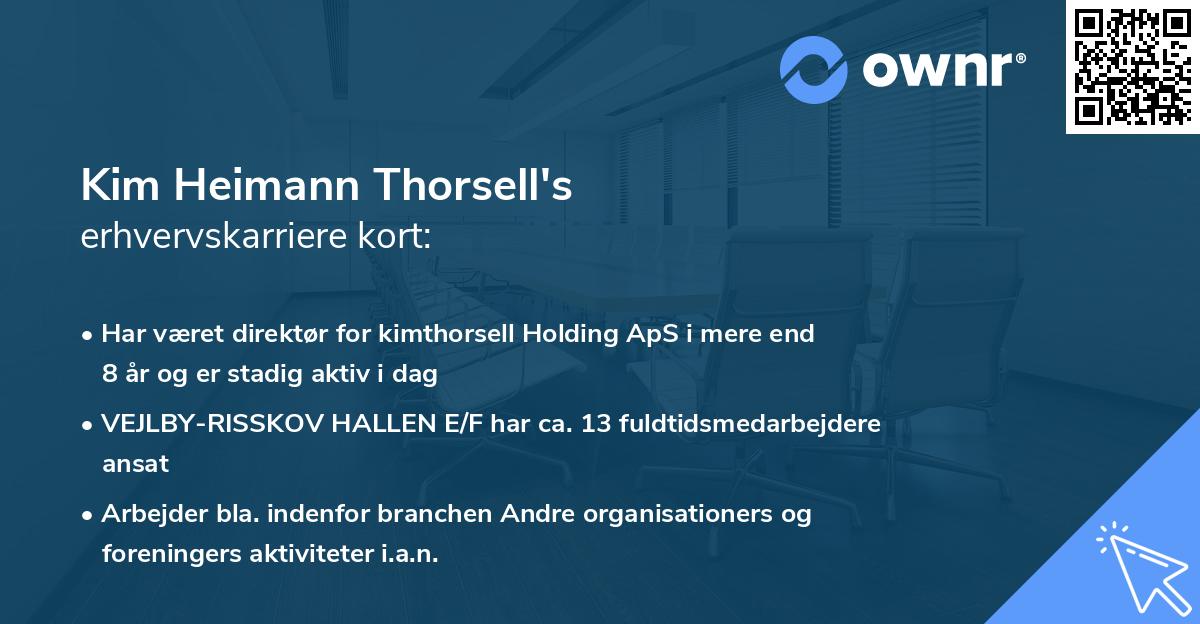 Kim Heimann Thorsell's erhvervskarriere kort