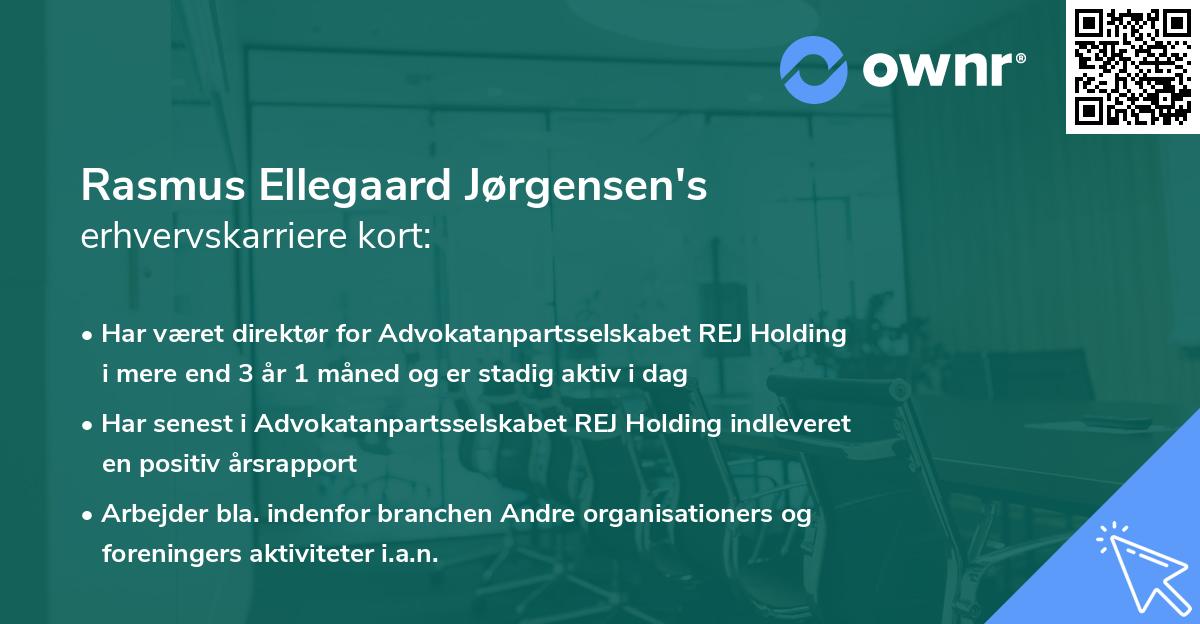 Rasmus Ellegaard Jørgensen's erhvervskarriere kort