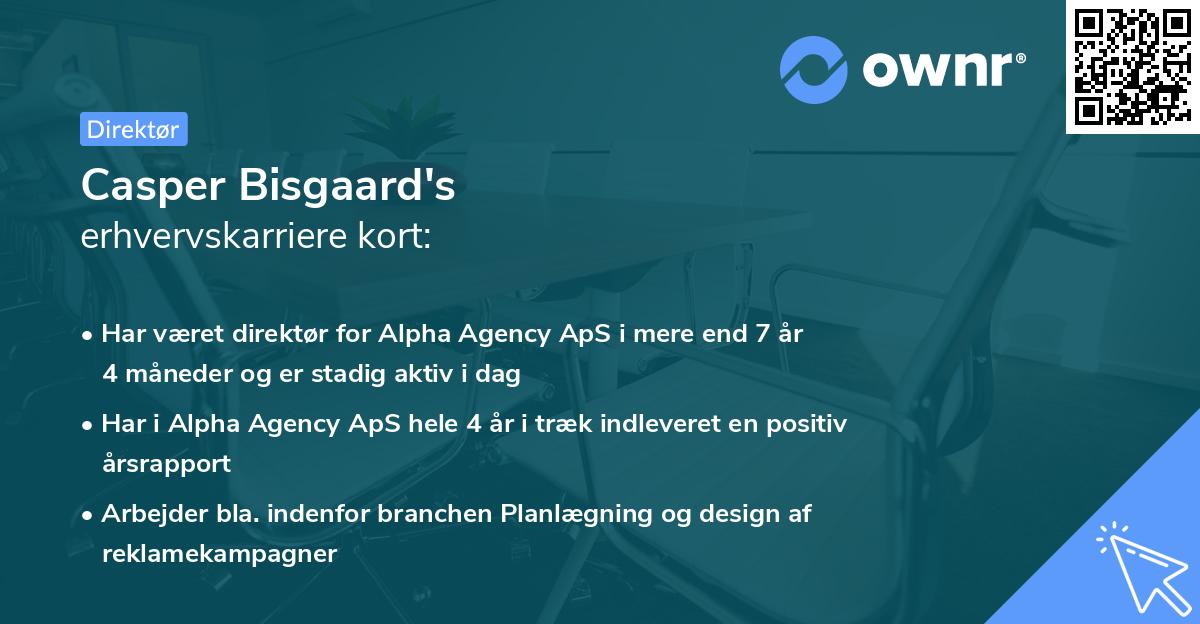 Casper Bisgaard's erhvervskarriere kort