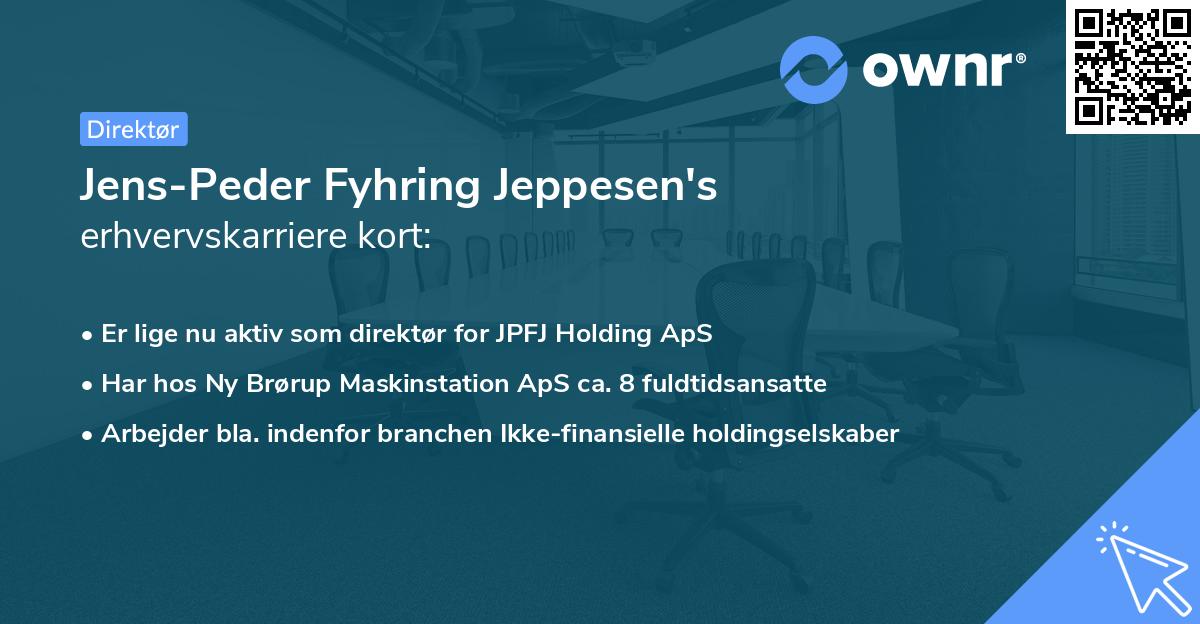 Jens-Peder Fyhring Jeppesen's erhvervskarriere kort