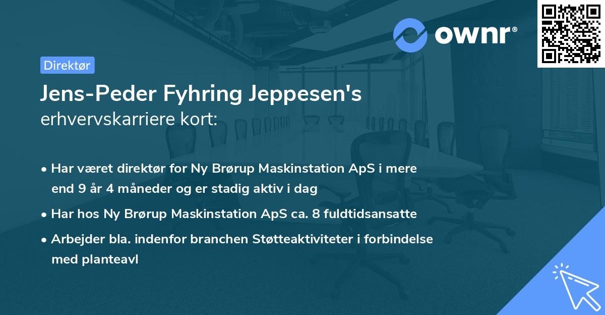 Jens-Peder Fyhring Jeppesen's erhvervskarriere kort