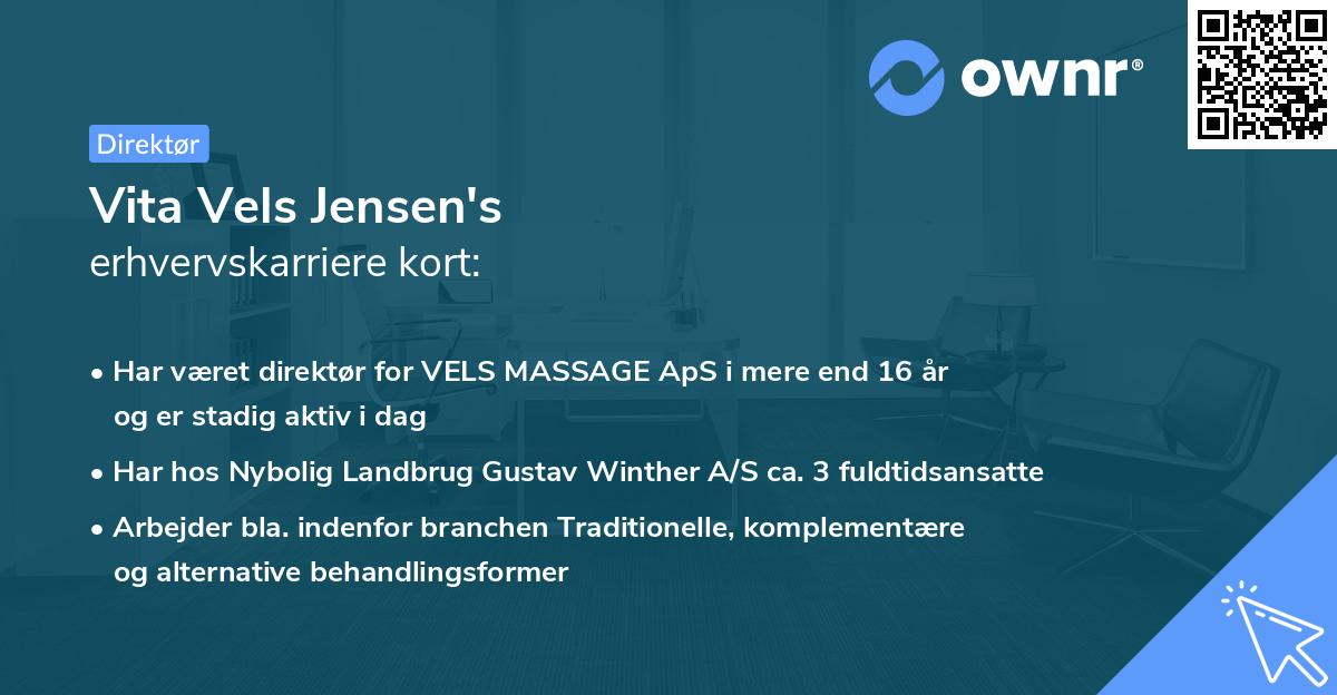 Vita Vels Jensen's erhvervskarriere kort