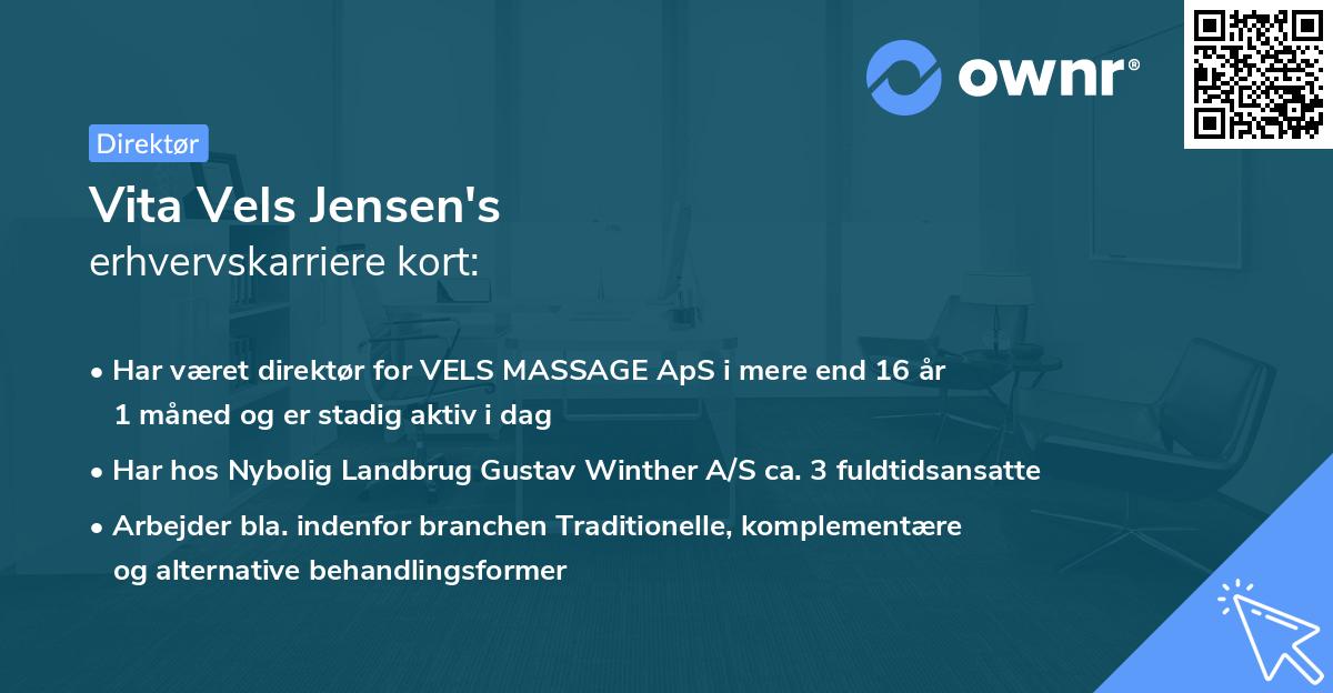 Vita Vels Jensen's erhvervskarriere kort