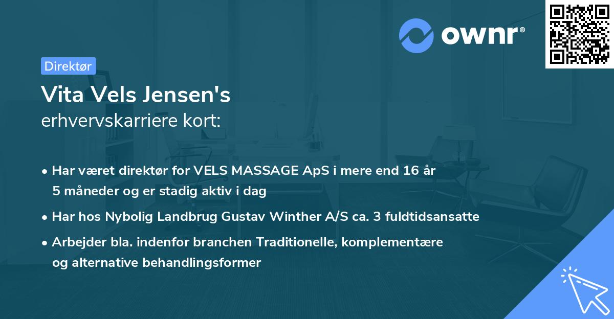 Vita Vels Jensen's erhvervskarriere kort