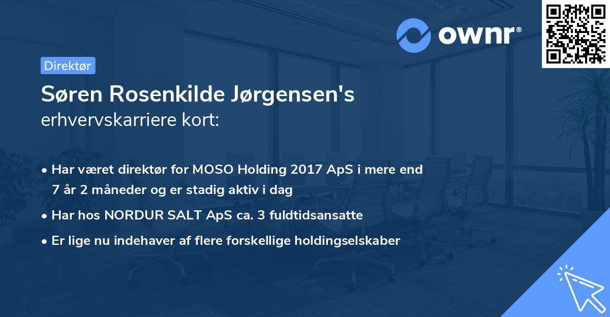 Søren Rosenkilde Jørgensen's erhvervskarriere kort