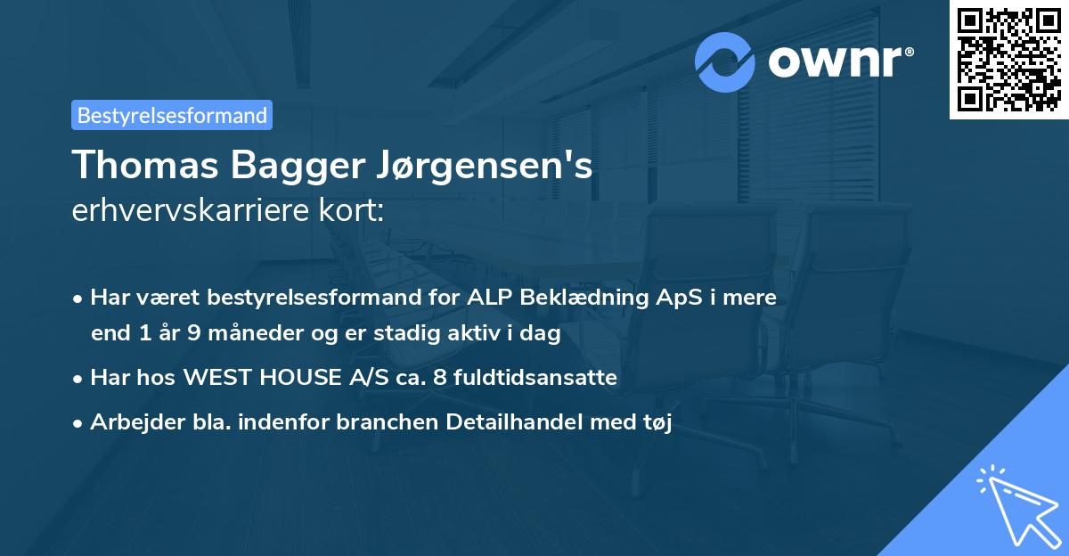 Thomas Bagger Jørgensen's erhvervskarriere kort
