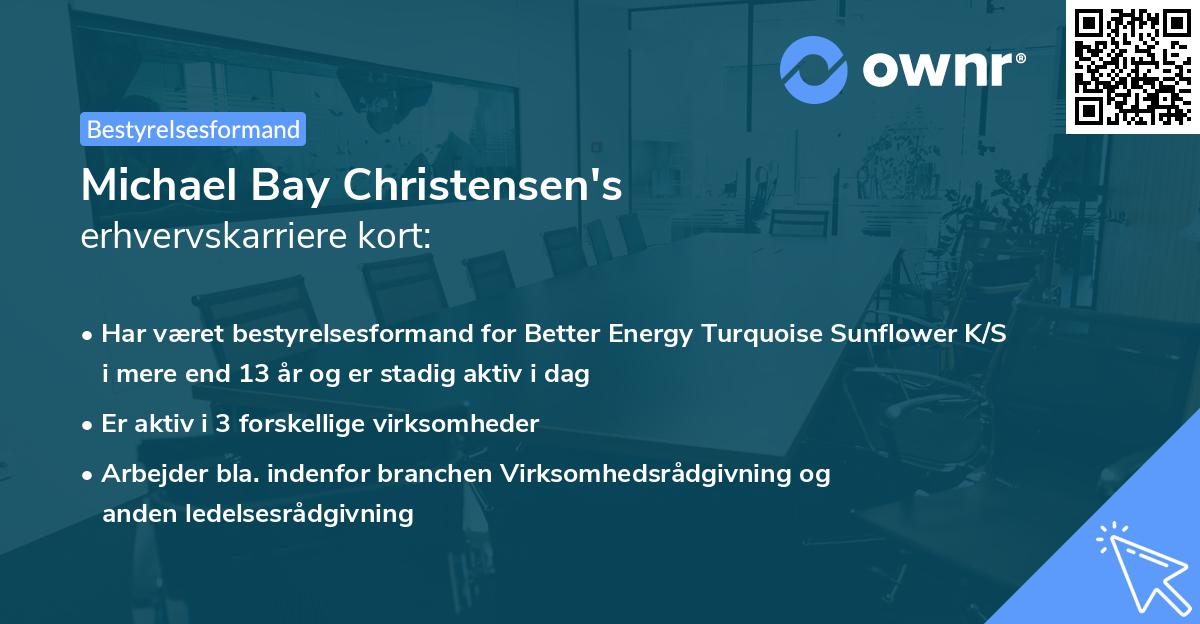 Michael Bay Christensen's erhvervskarriere kort