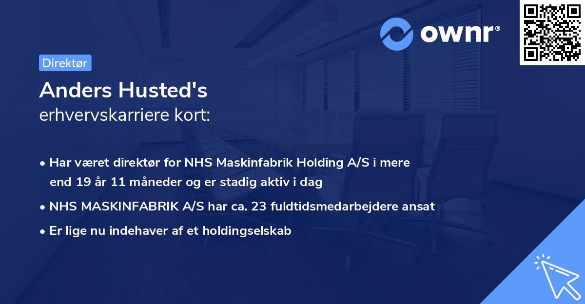 Anders Husted's erhvervskarriere kort