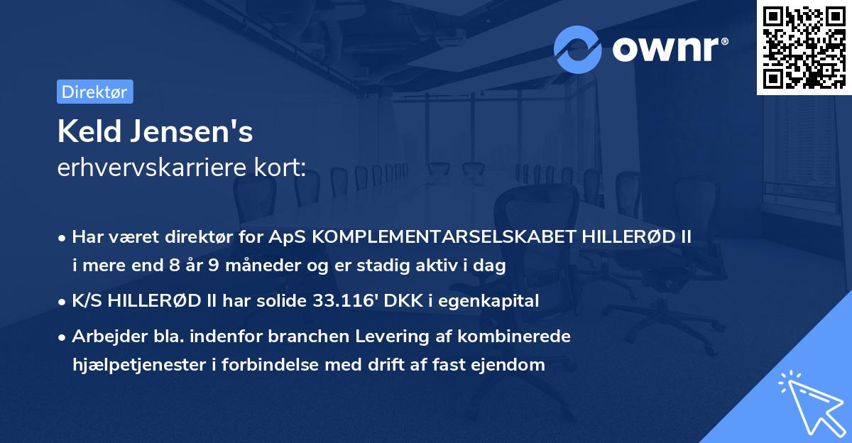 Keld Jensen's erhvervskarriere kort