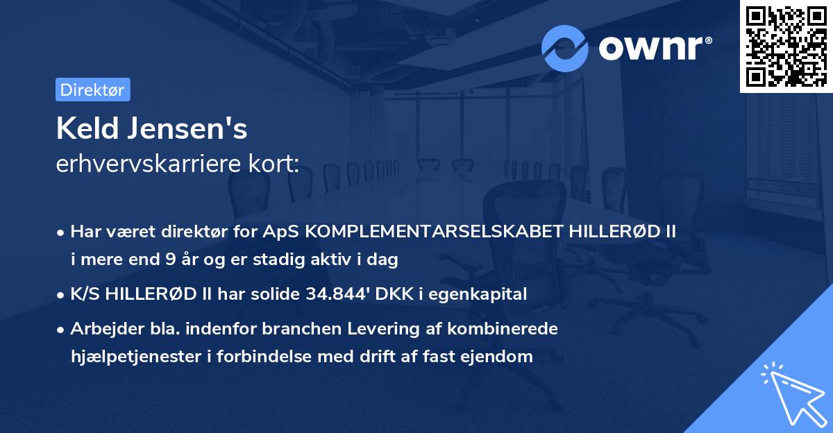 Keld Jensen's erhvervskarriere kort