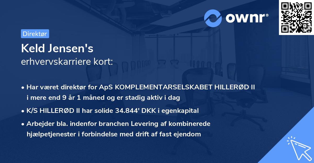 Keld Jensen's erhvervskarriere kort