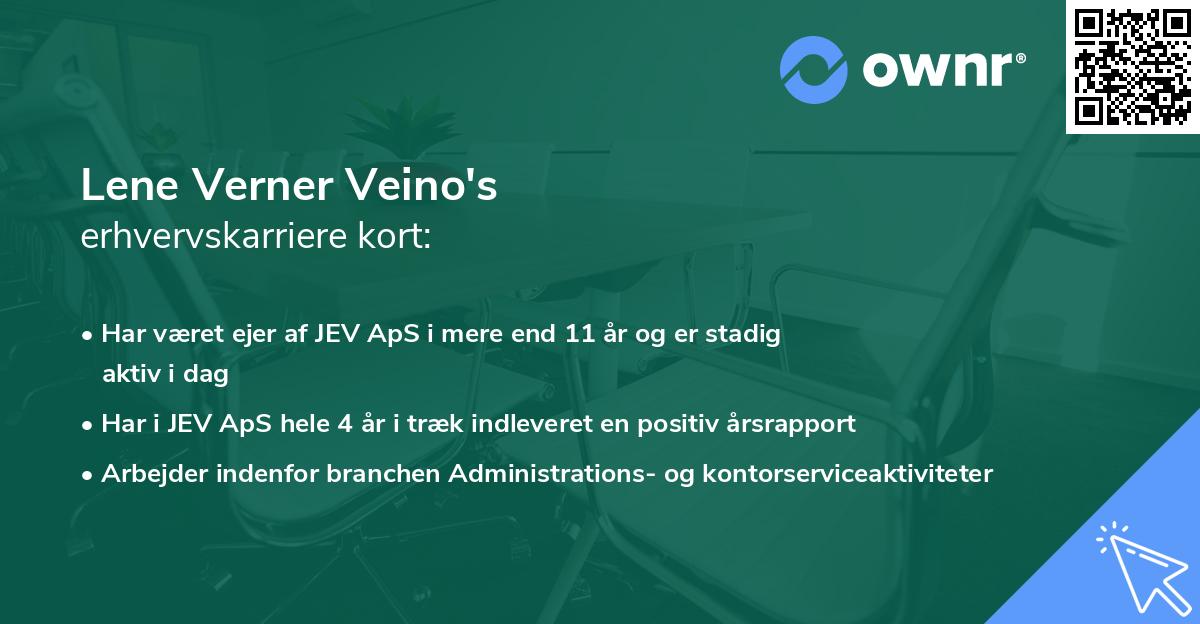Lene Verner Veino's erhvervskarriere kort