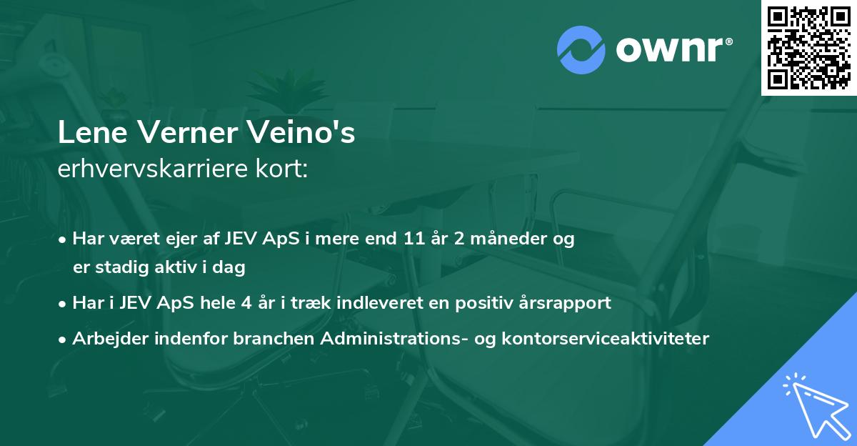 Lene Verner Veino's erhvervskarriere kort