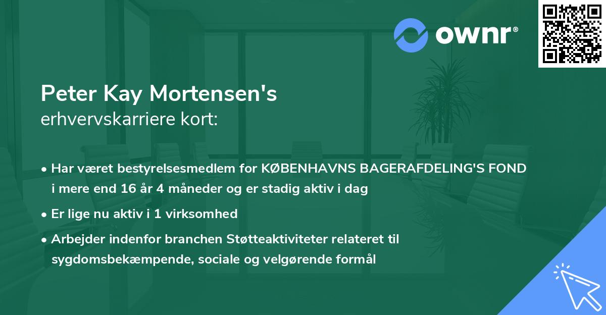 Peter Kay Mortensen's erhvervskarriere kort