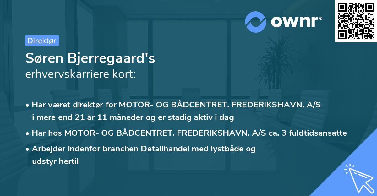 Søren Bjerregaard's erhvervskarriere kort
