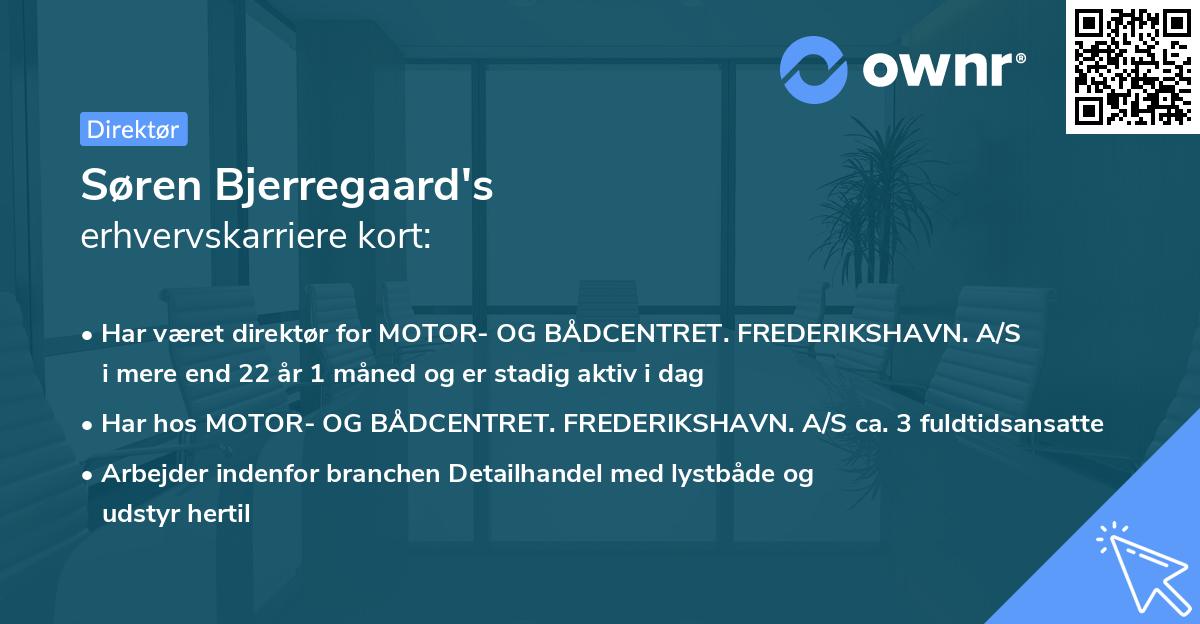 Søren Bjerregaard's erhvervskarriere kort