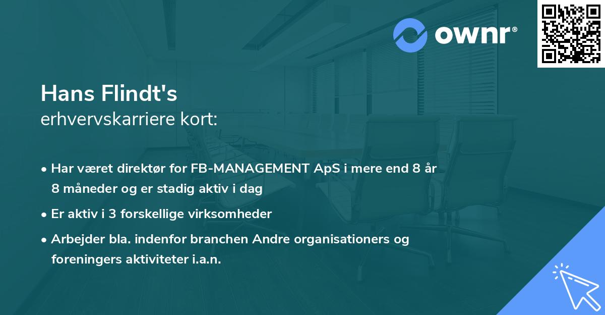 Hans Flindt's erhvervskarriere kort