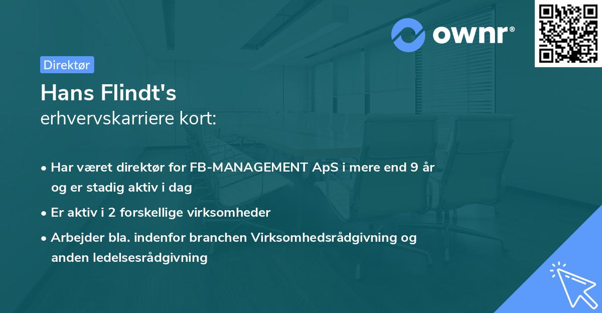 Hans Flindt's erhvervskarriere kort