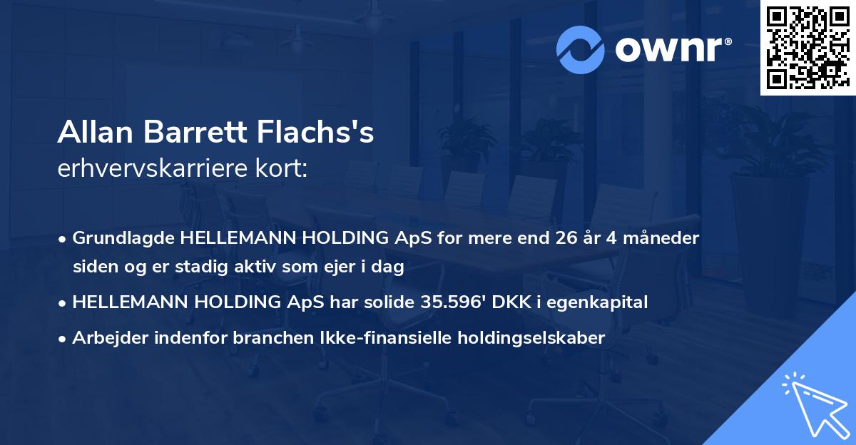Allan Barrett Flachs's erhvervskarriere kort